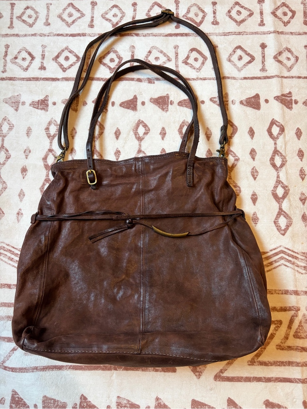 A.S. 98 dark brown leather bag